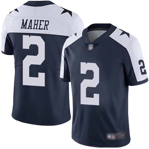 Men Dallas Cowboys Limited Navy Blue Brett Maher Alternate #2 Vapor Untouchable Throwback NFL Jersey->dallas cowboys->NFL Jersey